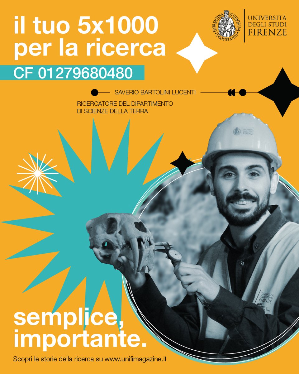 UNI_FIRENZE's tweet photo. SEMPLICE, IMPORTANTE.
IL TUO 5X1000 PER LA RICERCA

ℹ️ info su come destinare il 5x1000 all'Università di Firenze 👉 https://t.co/OWJiyWQJe9

🔎Scopri le storie di @SaveBarLu e degli altri ricercatori #Unifi su https://t.co/TtLwWjz20R https://t.co/IjaeiRI29M
