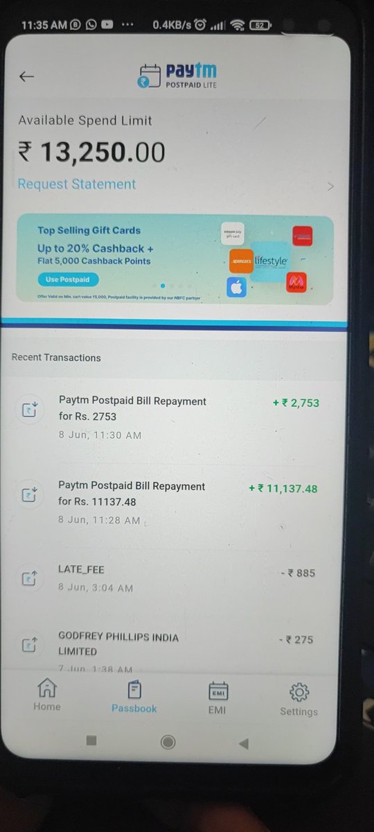 mukeshimate's tweet photo. This is not good #paytm you deducted Money without any notice and it's big amount you deducted just for 1 day late fee, Now I will not use paytm for now I will deactivate my account @Paytm #paytmpospaidfraud
#SayNoToPaytm @Paytmcare #scam https://t.co/7oJahQy5XI