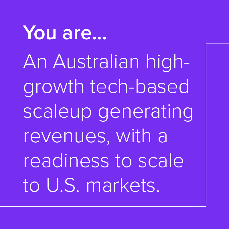 logancc's tweet photo. Are you an Australian based high-growth scaleup looking to expand into the US market? 🚀 

Up to 10 lucky scaleups will have the opportunity to join a FULLY FUNDED United States Market Access Program aimed at getting your business in the US!

Don't miss out, apply below 👇