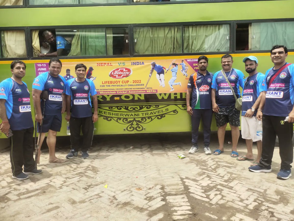 DCCBIofficial's tweet photo. Indian Divyang-jan Cricket team is ready to depart for LIFEBUOY CUP 2022 at Mulpani International Cricket Ground, Kathmandu, Nepal from 10 to 12 June.
#LifebuoyCup2022
#DCCBI #team #india #unilever #lifebuoy #DisabilityCricket #cricket #BCCI #DivyangCricket @BCCI https://t.co/MbrlwZlBRP