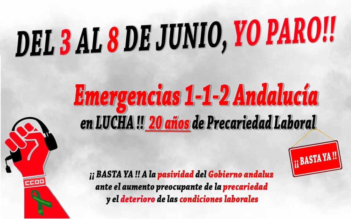 EMERGENCIAS 1-1-2 ANDALUCÍA CCOO tweet media