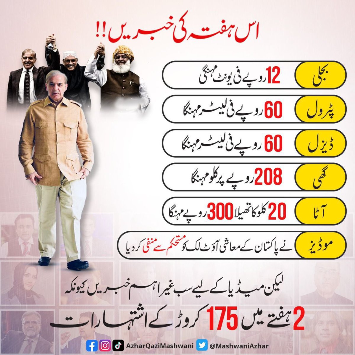 MuradRaasMR's tweet photo. Time to Tell us about your Performance of Last 55+ days (PDM CHORS &amp; TRAITORS). Forget about @ImranKhanPTI &amp; PTI. Petrol⬆️ Gas⬆️ Power⬆️ Daily Food Items⬆️ Load Shedding⬆️ ALL SELF INTEREST DECISIONS TO PROTECT THEMSELVES &amp; RUIN PAKISTAN ⬆️⬆️⬆️⬆️⬆️⬆️⬆️ https://t.co/3d2EuqoSqT