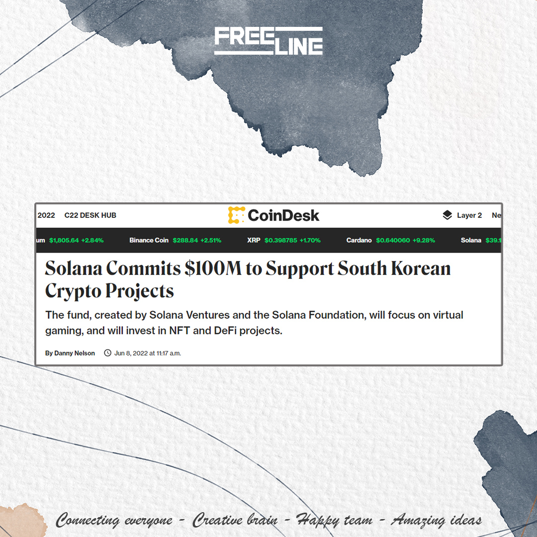 Freelinein's tweet photo. #Solana berkomitmen $100M untuk mendukung project kripto #KoreaSelatan. Dana tersebut, yang dibuat oleh Solana Ventures dan Solana Foundation, akan fokus pada virtual gaming, dan akan diinvestasikan dalam proyek #NFT dan #DeFi🔥

Baca selengkapnya disini🔽
https://t.co/gBBNyT7edW https://t.co/lVUeOly69v