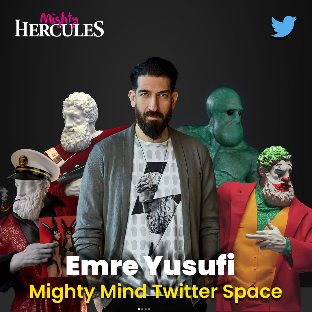 tiltedxyz's tweet photo. Join #QGlobe, @Hercules2Mighty, and @sarahaustin for an #AMA #MIGHTYMIND with @emreyusufi and @Studio_Bigger this Wednesday for #FineArt #NFT morning. ☕️✨💪

⏰ 9:30am PST
✅Set a reminder: https://t.co/AvNUm8Tarc https://t.co/gTx6NhVfGj