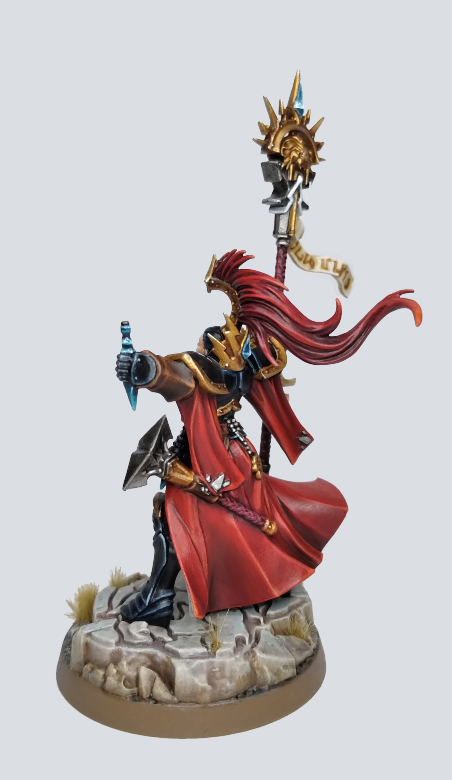 Finally got my Knight Incantor finished up! Had a shot at doing a fancier base. #WarhammerCommunity #PaintingWarhammer #paintingminis #ageofsigmar #WarhammerArt