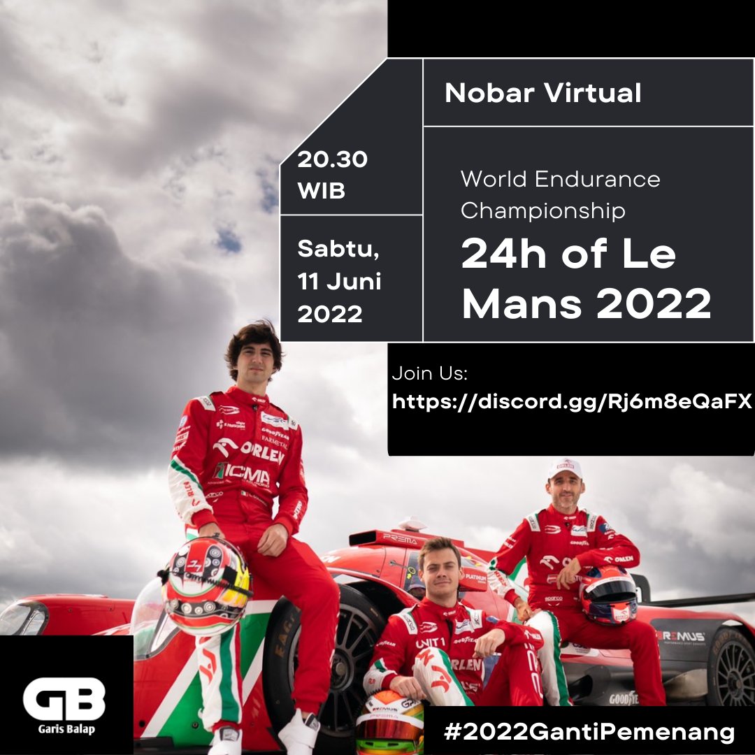 bmhafizh's tweet photo. Mari semua kita ramaikan hajatan 24 Hours Le Mans di discord @GarisBalap agar bisa melihat pemenang baru!
Pokoknya #2022GantiPemenang #AllezAlpine #ForzaPrema https://t.co/sk2mpjqSwi