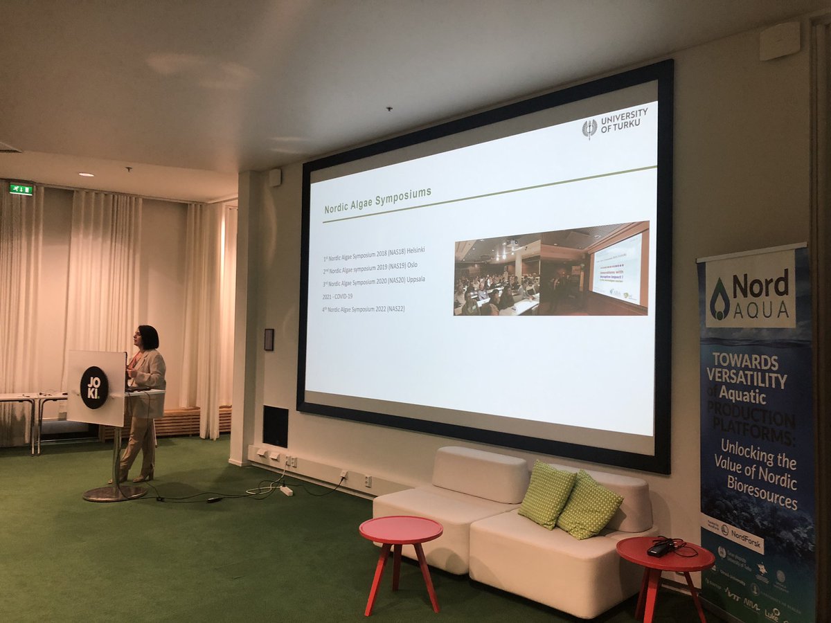 NordAqua's tweet photo. #Nas22  is just starting with the opening talk of @YagutRinne ! We are welcoming more than 100 participants in #Turku, #Finland! Let the #NAS22 begin! #microalgae #seaweed #nordic @UniTurku @NordForsk https://t.co/ZWyUOjXdOz