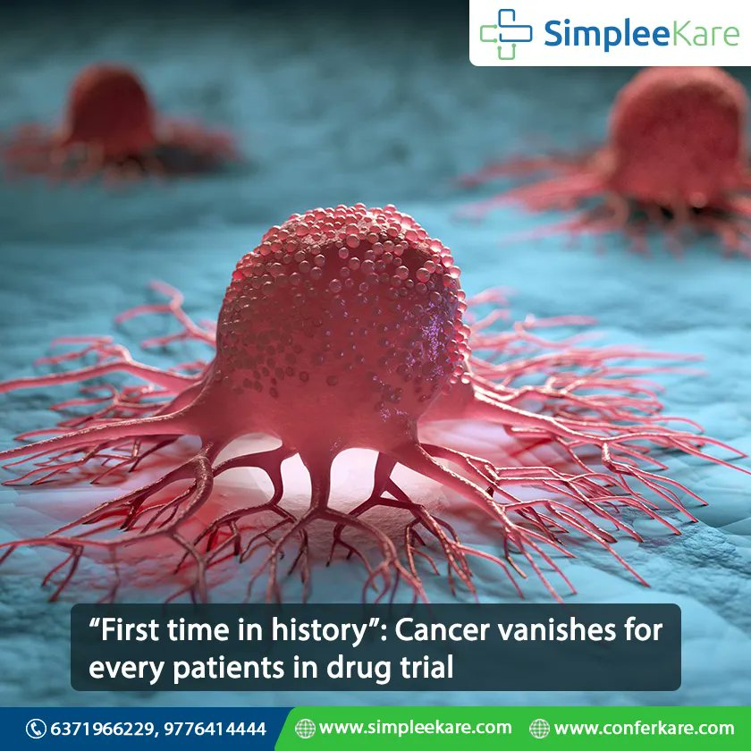 SimpleeKare's tweet photo. According to New York Times, in a very small clinical trial, 18 patients took a drug called Dostarlimab for around six months, and in the end, every one of them saw their tumours disappear.

#healthnews #news #health #cancer #cancernews #CancerResearch  #cancercare  #cancercure https://t.co/dmWHbcU4p0