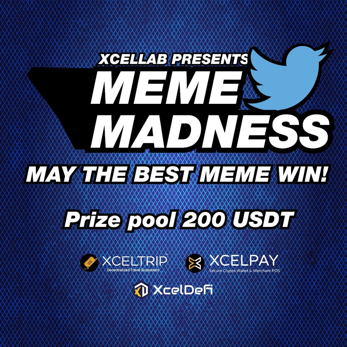 🧵1/3
Just the perfect amount of madness with the XLD Meme Madness Competition!

🤑200 USDT Token to be won!
⏰Drop your spiciest memes between (the 9th -15th) of June.
#giveaway #memecompetition #usdtgiveaway