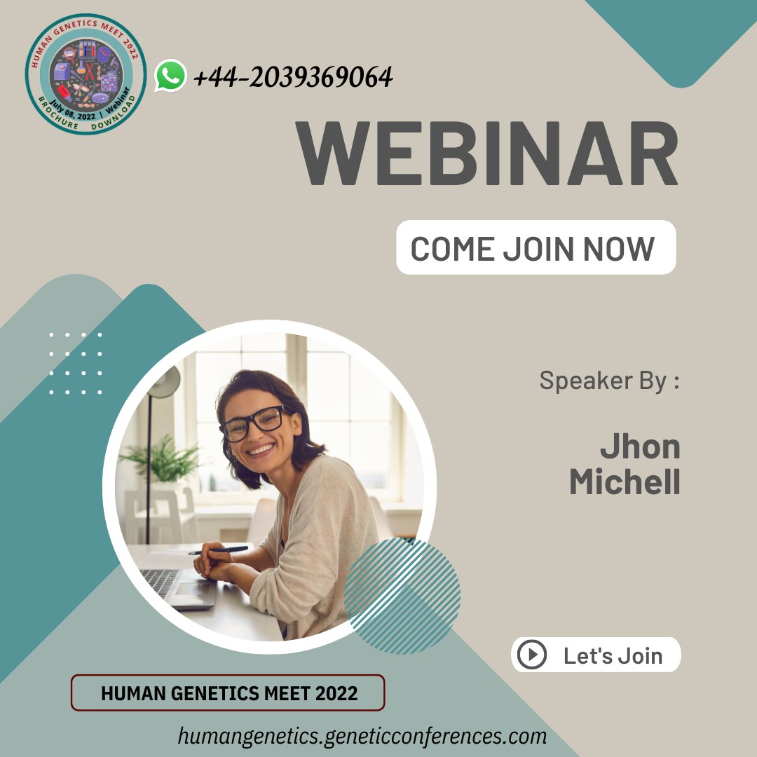Fertility_Meet's tweet photo. Join our #webinar Human Genetics Meet 2022 on July 08. Don't miss

Register now!!

#Speakers #Delegates slots available. Group #Discounts are available

Mail: meevents@memeetings.com

#webcasts #podcasts #immunology #biochemistry #cancerscience #biotech #bioinformatics https://t.co/67HY7UQ04G