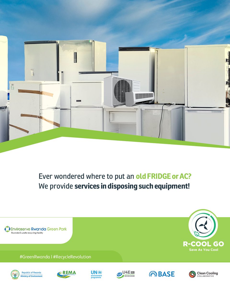 Bring your Old Cooling Appliances for Proper Disposal and go back with a 15% discount voucher for your next purchase &amp; a Green Certificate. #greenRwanda <a href="/RwandaCooling/">Rwanda Cooling Initiative</a> <a href="/MberaOliver/">Mbera Olivier</a> <a href="/seberasteve3/">sebera steve</a> <a href="/sinayobye51/">Sinayobye13</a> <a href="/MihigoFelix1/">Mihigo Felix</a>