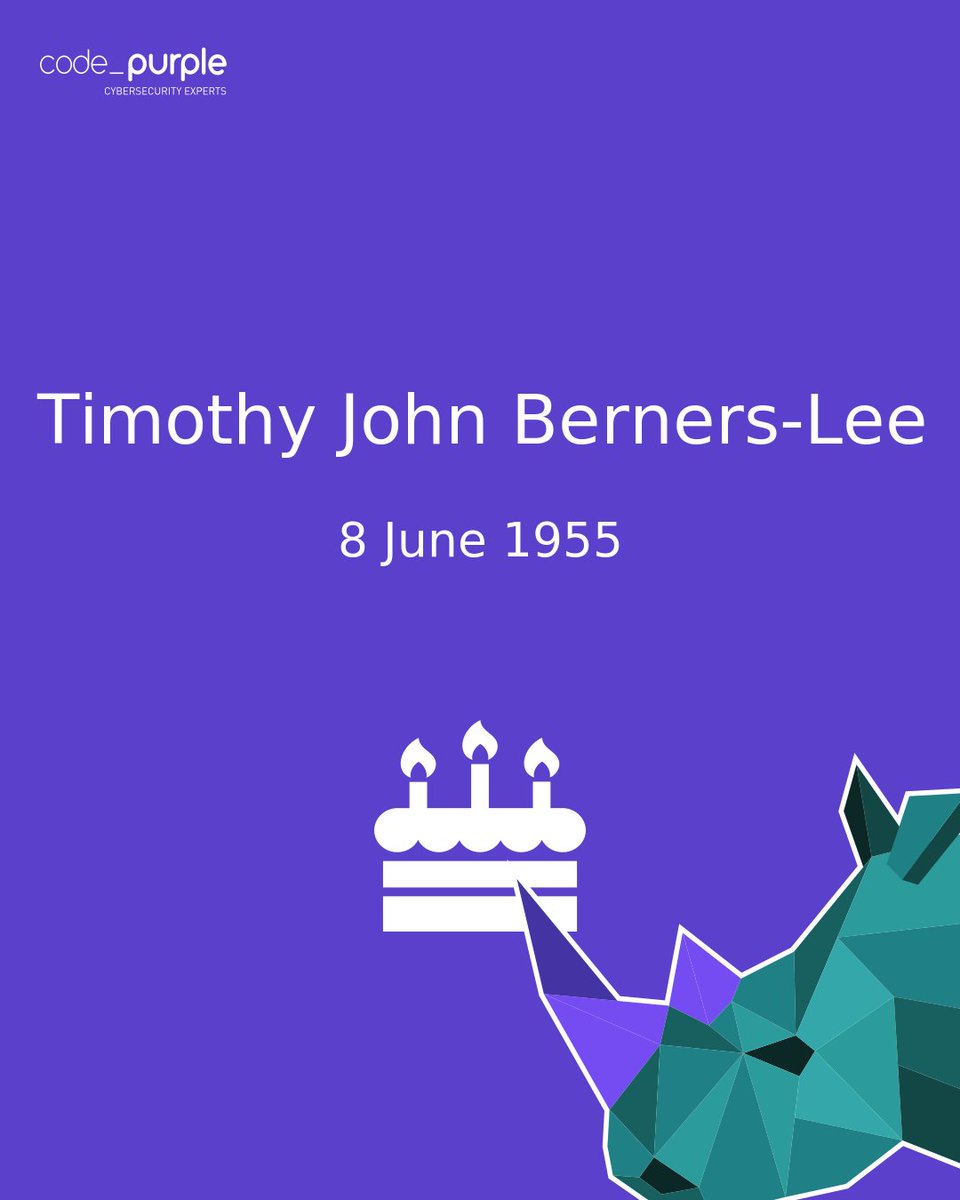 codepurple_ch's tweet photo. Happy Birthday to the inventor of the www. Thx!
#HappyBirthday #Birthday #www #TimBL
#cybersecurity
#infosecy
#ethicalhacking
#swissmade
#pentesting
#hacking https://t.co/QUEZtidZwW