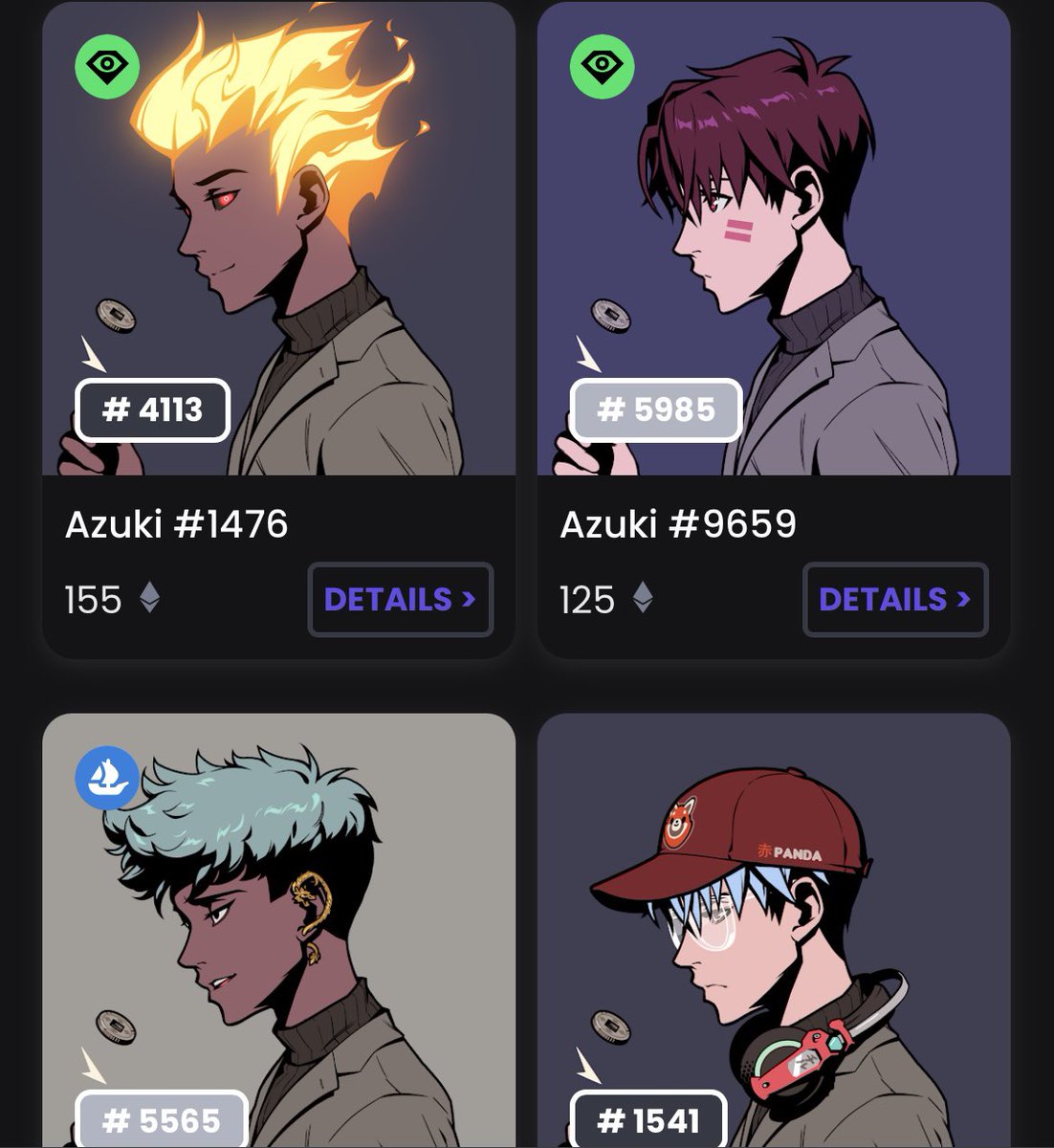 AZhangerator's tweet photo. Only 7 Coin + Turtle Neck/Suit Azuki exist among 10,000⛩😎 All holding strong https://t.co/u0f3nl2oSg