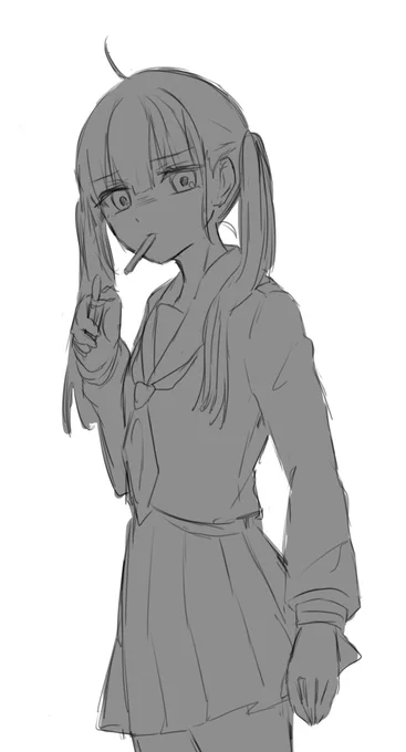 好きぴの前以外ではこんな顔のうちの子
漫画風にしてみた
sketch←                →final 