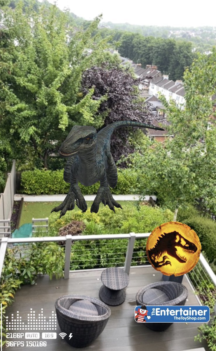 @EntertainerToys We had a strange visitor in our garden just now! #JurassicWorld