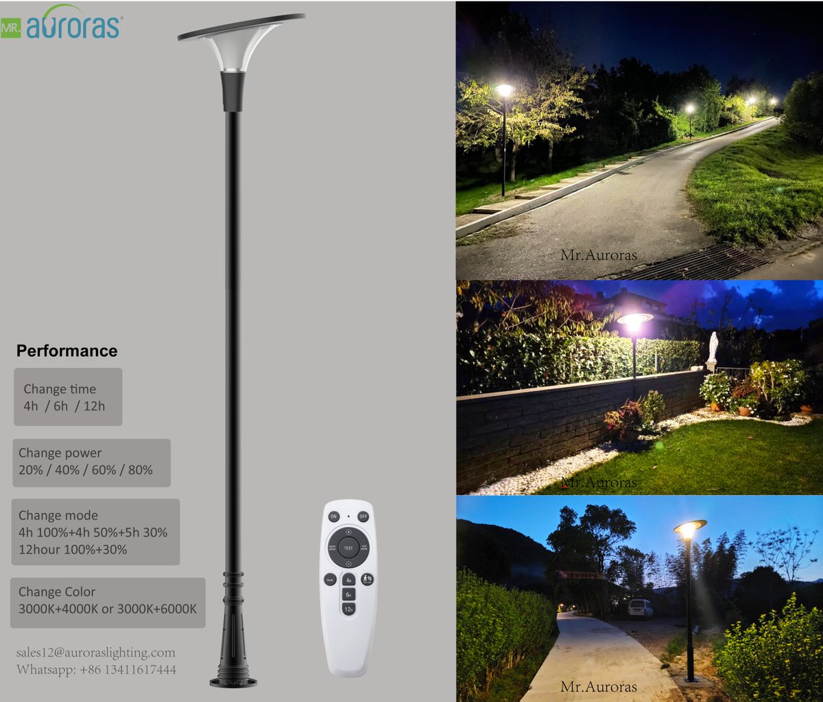 Ruby61057406's tweet image. Solar garden light for outdoor.
Private mold - Unique - Strong competitiveness
No need bracket. Easy to install. Free electricity.

sales12@auroraslighting.com
Whastapp:+86 13411617444
auroraslighting.com

#solar #solargardenlight #solarpedestrianlight #solarlight #ledlight