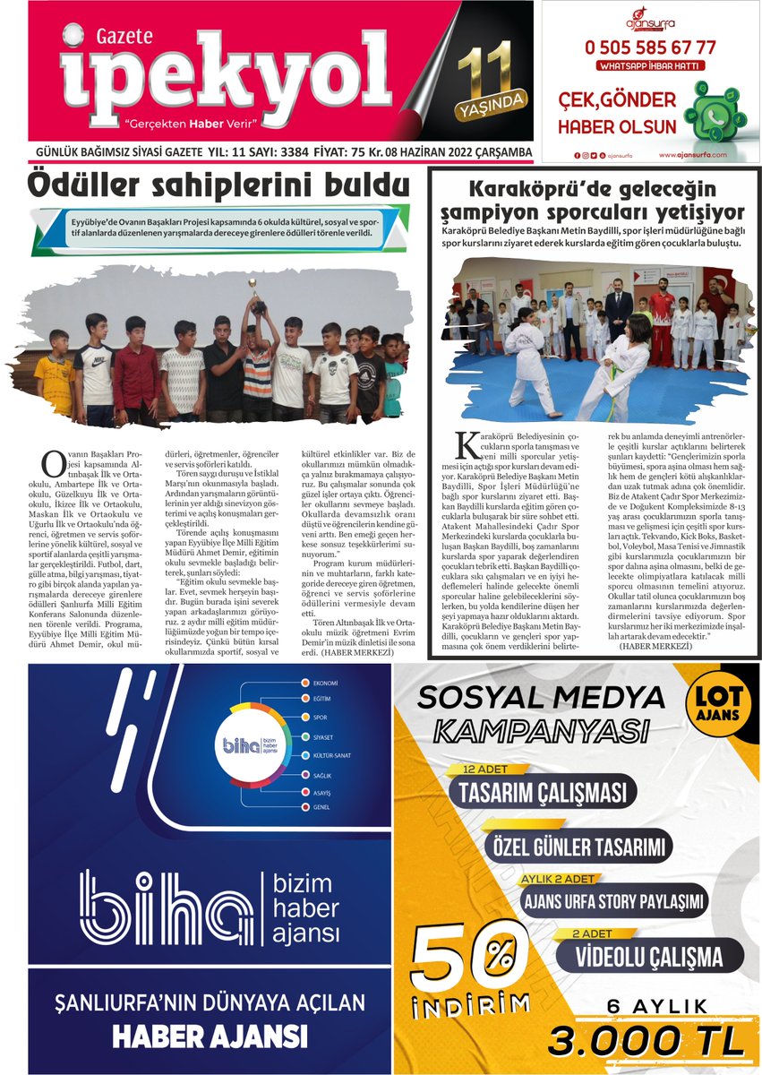gazeteipekyol's tweet photo. 📌#PAZARIN ATEŞİ SÖNDÜ AMA…
📌3 AY ÖNCE ÇALIŞMAYA BAŞLAYAN #DOKTOR #ŞİDDETE UĞRADI
📌#KADINLARIN #EL EMEĞİ ÜRÜNLERİ SERGİLENDİ
📌VİRANŞEHİR #MECLİSİ’NDE İKİ ÖNEMLİ #MADDE KOMİSYONLARA HAVALE EDİLDİ
📌#SOYLU VE YILDIZ’A HAKARETTEN #PARA #CEZASI ALDI! https://t.co/3W4Q0MQZju