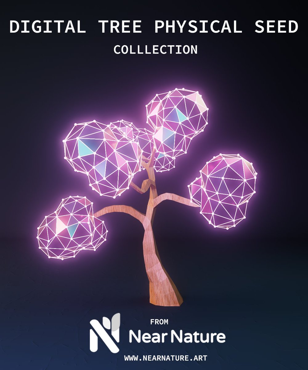 Nearity_org's tweet photo. 📢#nftart #GIVEAWAY🎁
The Digital Tree Physical Seed collection from
#Nearnature is almost here
⏱️48 hours & 10 Winners
Prizes:
💸10 spots WL
Must:
🎯Follow us @near_nature @Nearity_org
🎯RT+Tag 2 friends
#Nearity #NFTs #NFTGiveaway #NFTCommmunity #NFTGiveaways #nftarti̇st https://t.co/WV3oBNICaE