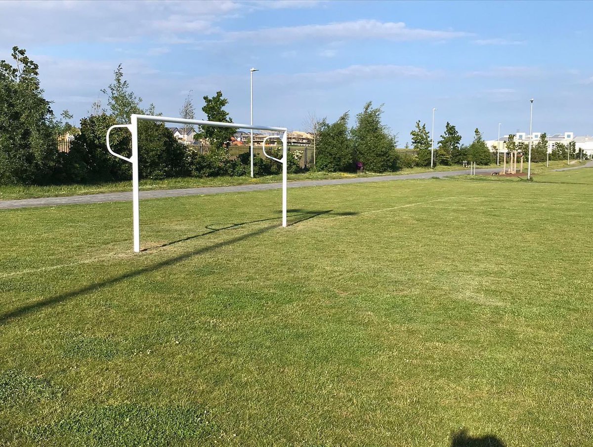 LuskUtd's tweet photo. Lusk Recreational Hub saw the installation of the (small sided game) goals over the last few days, one of the remaining action items from Phase 1 in the local Sports Hub. Many thanks to all in its delivery, particularly @Fingalcoco and the @Lusk2020 Sports Group. https://t.co/kHAl7CD7Zp