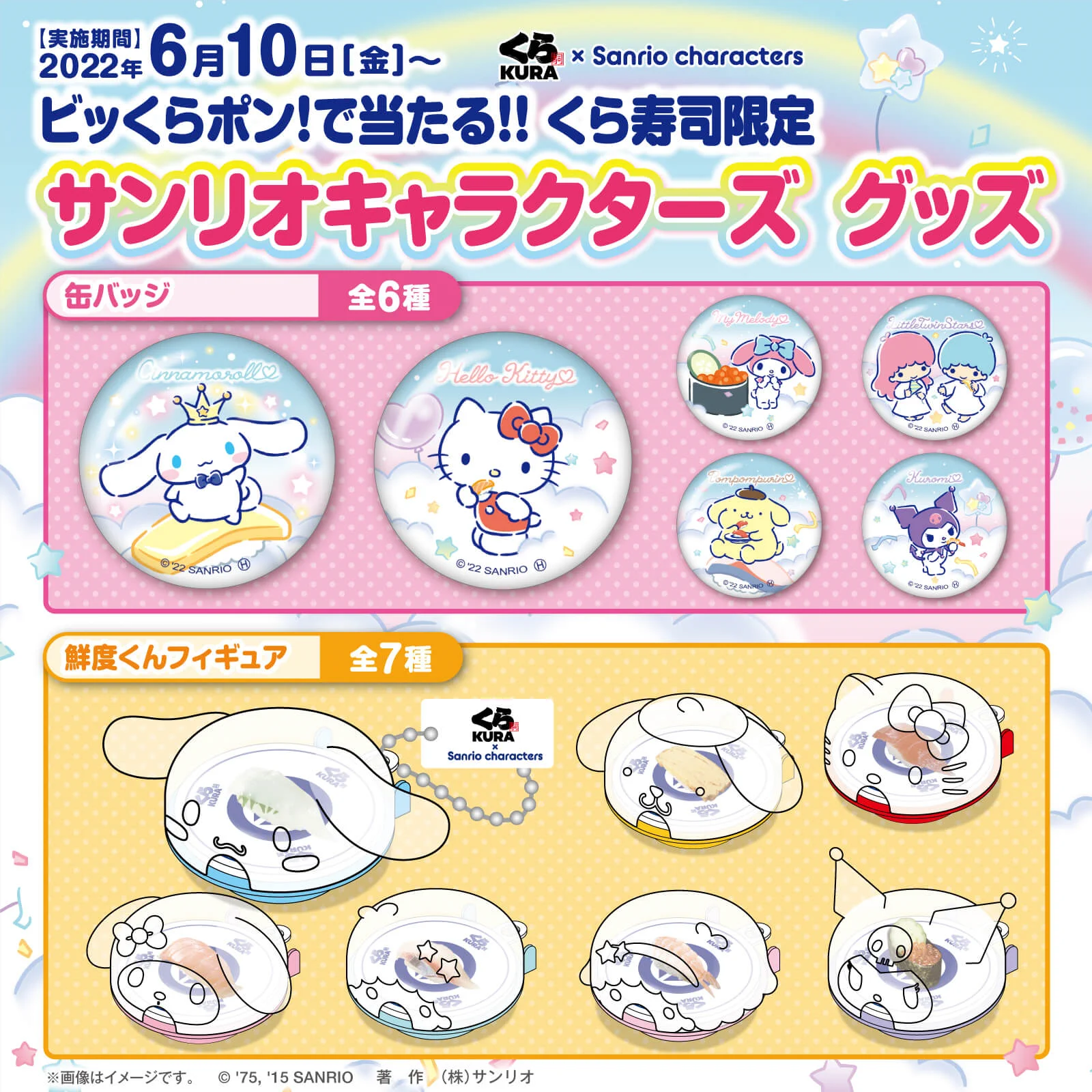 くら寿司のビッくらポン！でサンリオキャラクターズグッズが当たる‼