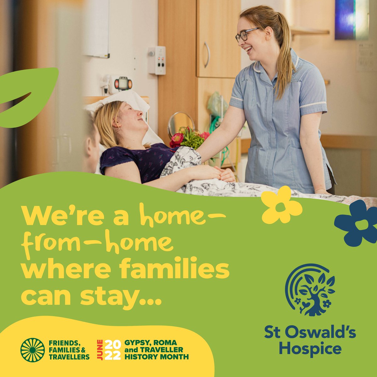 No matter #WhatMakesAHome for you, at #StOswaldsHospice, you’ll find the warmest of welcomes. 
We offer care and a home-from-home to anyone with a life-limiting condition…
If you need us, you’ll find a safe place here.
#QualityTimeForEveryone #HomeFromHome #GRTHM #GRTHM22