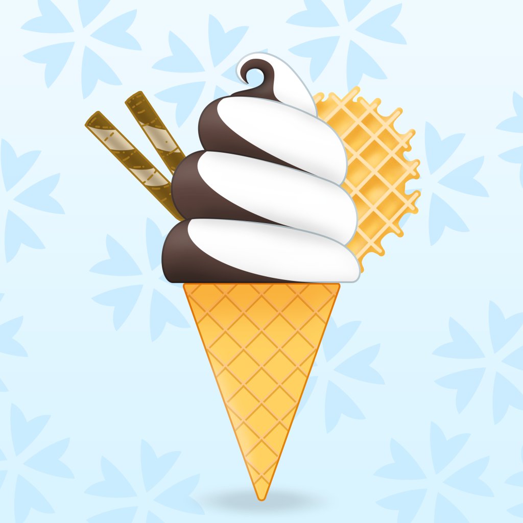Enjoy vanilla chocolate w/ piroulines and waffle cookie on top of a waffle cone. This delectable ice cream is highlighted by the blue sakura pattern background. Join us at the Super Ice Cream Party. 

Join our discord for the OG role and POAP: discord.gg/qvmYaae7dn