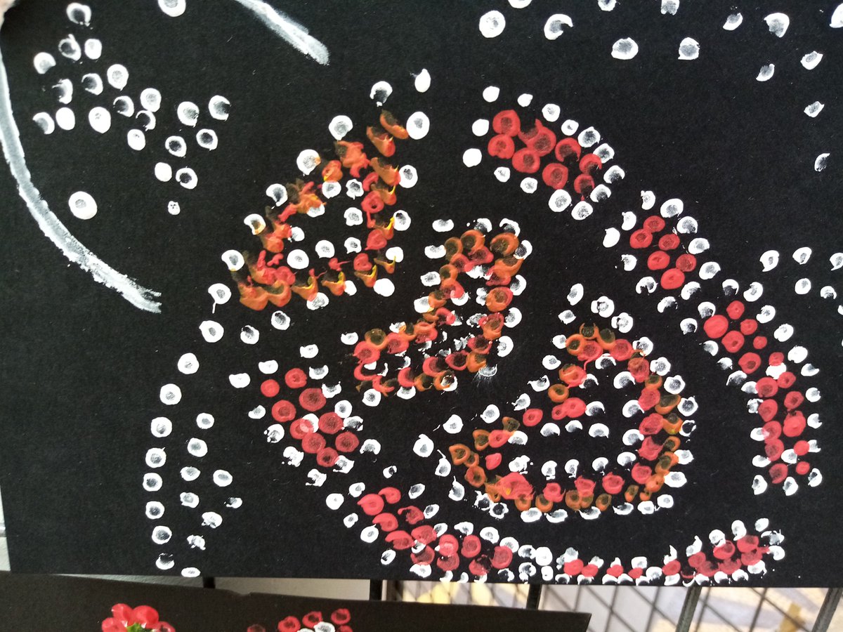 MissKeromnes's tweet photo. Quand la culture aborigène s'expose à Bedel @BedelCollege #aborigène Bravo aux 4èmes A pour le challenge ! https://t.co/Ki2GNvsBC4