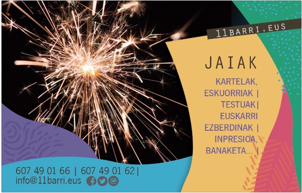11barri's tweet photo. 🎊HERRIKO JAIAK PRESTATZEN? Zure informazioa kaleratzeko euskarriak behar dituzu? Deitu lasai #11barri -ra, konpromisorik gabe, eta lagunduko dizugu: 607 49 01 66

@LeakoHitza @BusturiaHitza :
https://t.co/APfDuc1Ss7…/ https://t.co/6ulY56S9TY