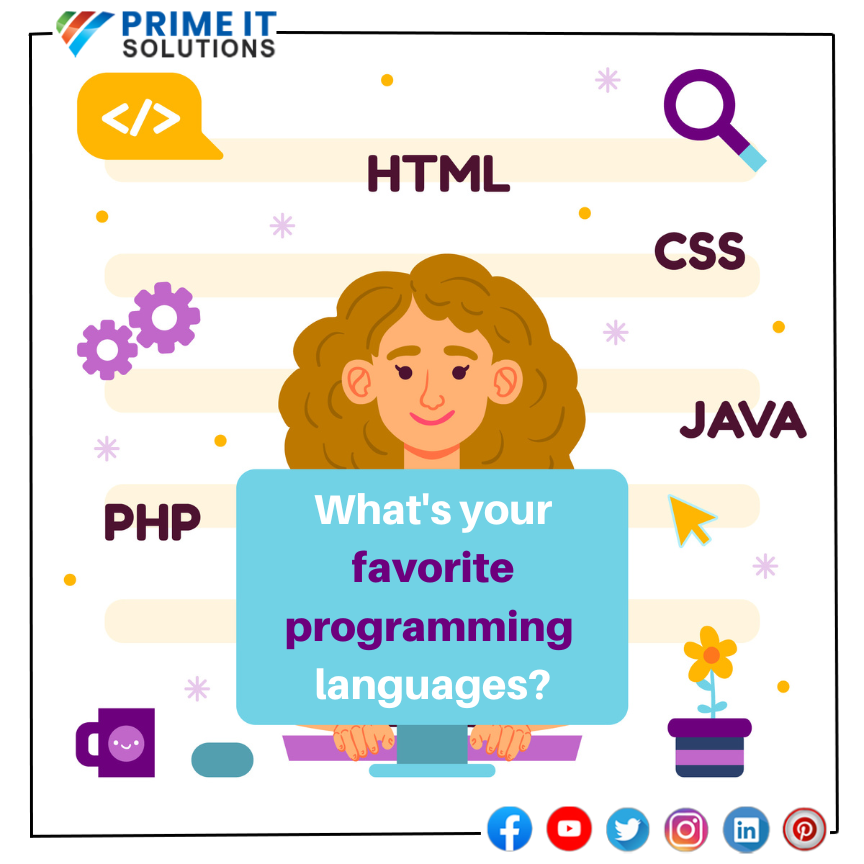 PrimeITSolutio3's tweet photo. What's your favorite programming language?
1. Java
2. C++
3. JavaScript
4. Python
5. PHP
6. C
7. Something else?
https://t.co/JwdLKeCUgI
#developer #softwarecompany #PrimeITSolutions #seo #graphicdesigner #FacebookMarketingAgency https://t.co/9PGH5Of8gP