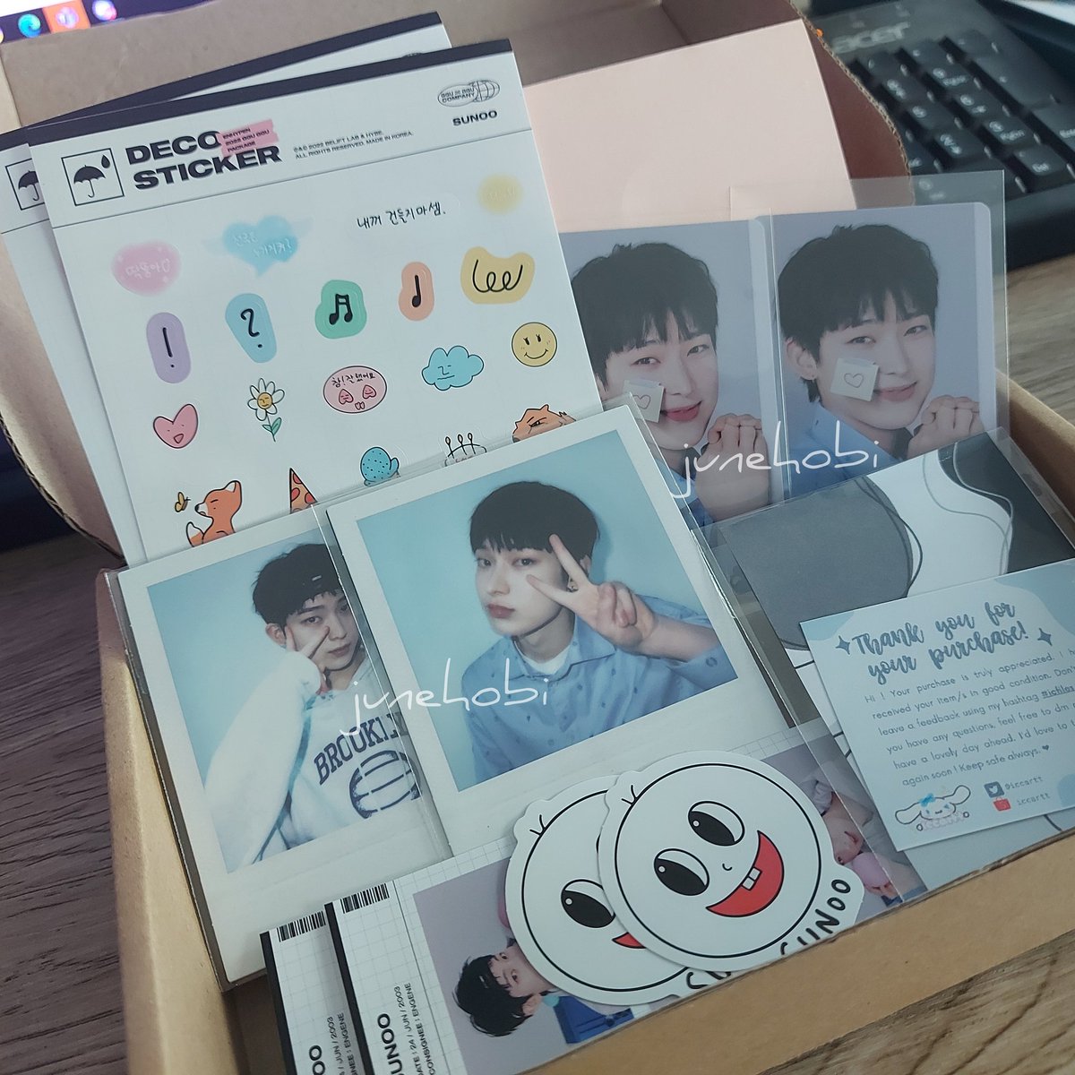 junehobi's tweet photo. 📦: #icfiles

hi @iccartt ! apologies on the late feedback 🙇‍♀️ but i got this mail on time ! ♡ ty for alloting me 2 sunoo sets from your ggu tingi ♡ thanks also for packing sunoo safely, until next time 🤗🤗 https://t.co/YIAxQG7HFG