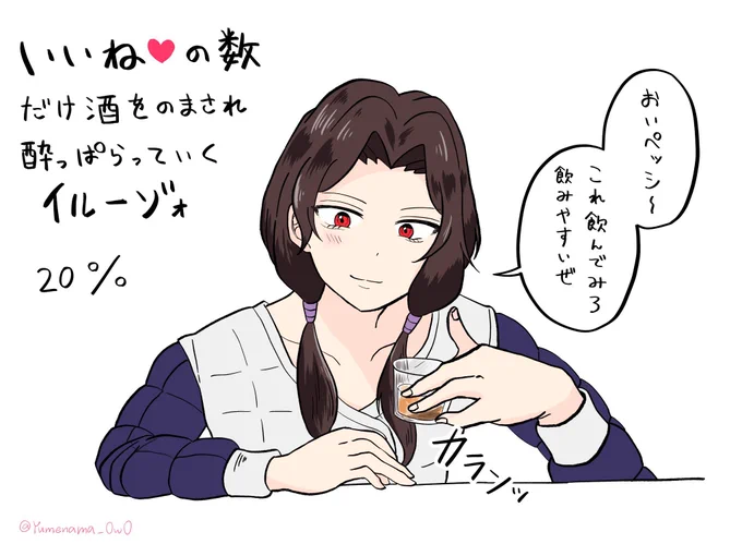 いいね♥️の数だけ酔っ払うイルーゾォ🪞20% 