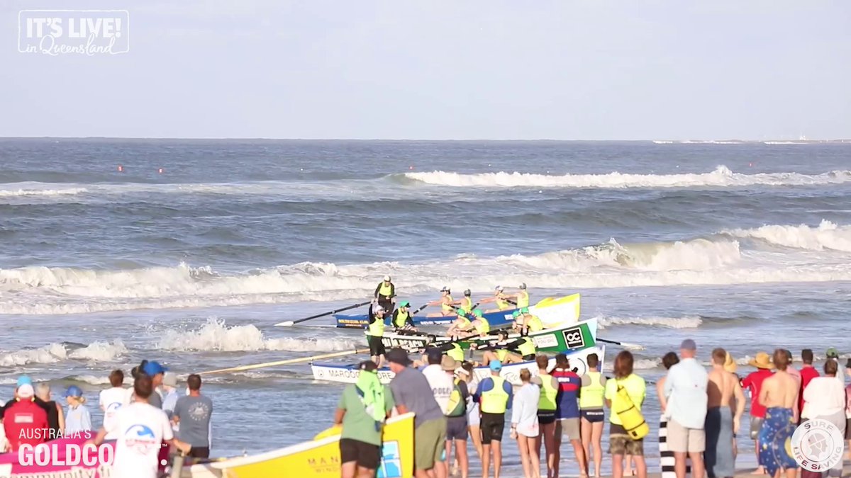SLSAustralia's tweet photo. #Aussies2022 | U23 Male Surf Boat Final

The Maroochydore Force were mere centimetres ahead of the Palm Beach Plumbers to take out the U23 Male Surf Boat! 

🎥 https://t.co/nlpRxFKD4a

#thisisqueensland #playgoldcoast https://t.co/J7Sceay3FK