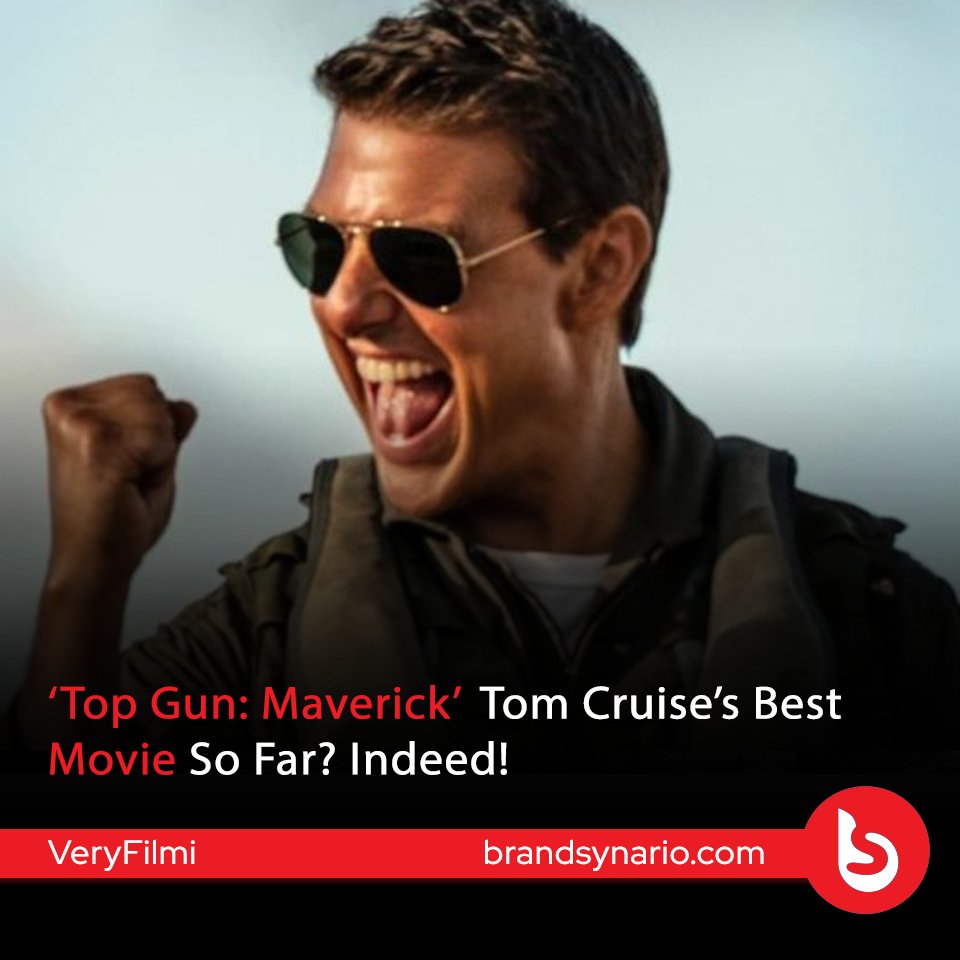 brandsynario's tweet photo. REVIEW: Tom Cruise never fails to impress us with his performances and has continued this trend with his box-office hit “Top Gun Maverick”. 

Read here more: https://t.co/4pTbN1PmvQ
.
.
.
.
#brandsynario #veryfilmi #TomCruise #TopGunMaverick #Hollywood https://t.co/oz4IunQiGP