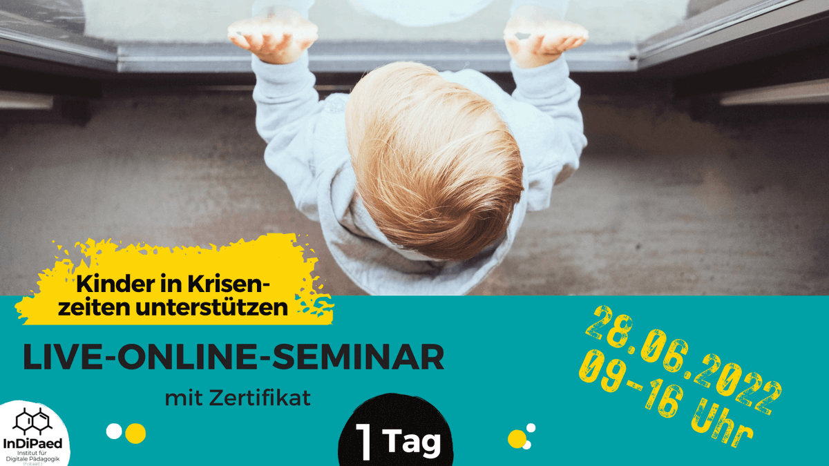 InDiPaed's tweet image. Gestärkt und sicher mit Kindern durch die Krise kommen!
indipaed.de/courses/online…
#twkita