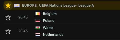 Bet_Dynamo's tweet photo. Couple of big games in tonight's Nations League fixtures.

How do you see these games going?
Belgium and Netherlands to Win would pay out a 2.50 in a Double.
Maybe a BTTS Double at 3.90 has move value though. Let us know in the comments what you'd bet on here. https://t.co/NkyXOPdww5