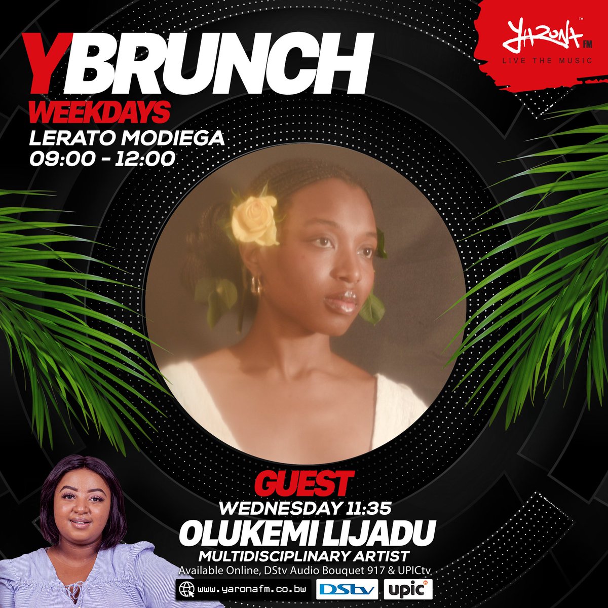 yaronafm's tweet photo. Your everyday #WCW @Lerimodiega is on #YBrunch with nothing but the best music and chats! 🎶📻🎵🎧 TUNE IN:

📻 Cyber Awareness with Lerato Ntwampe
📻 Help anonza on Sapelo
📻 Multidisciplinary artist, Olukemi Lijadu is her guest
📻 Dance to mix of @regalozawadibw on #YMix https://t.co/VsLrOSfMg2