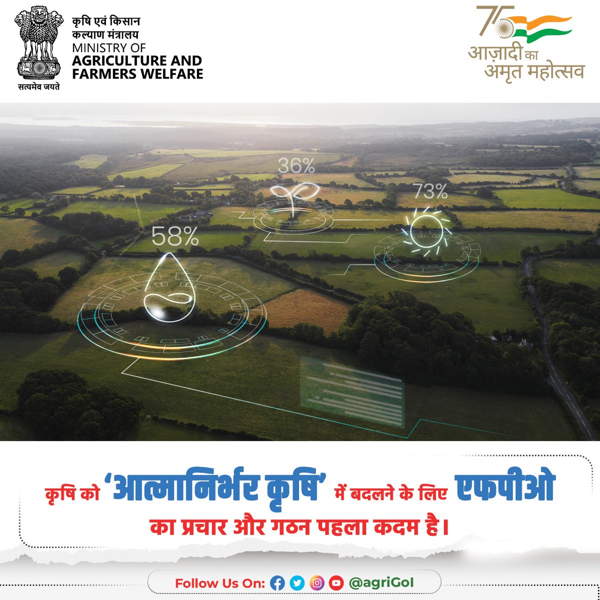 AgriGoI's tweet photo. рдХреГрд╖рд┐ рдХреЛ 'рдЖрддреНрдордирд┐рд░реНрднрд░ рдХреГрд╖рд┐' рдореЗрдВ рдмрджрд▓рдиреЗ рдХреЗ рд▓рд┐рдП рдПрдлрдкреАрдУ рдХрд╛ рдкреНрд░рдЪрд╛рд░ рдФрд░ рдЧрдарди, рдкрд╣рд▓рд╛ рдХрджрдо рд╣реИред
#AatmaNirbharKrishi
#AgriBusiness #FPO #CSS
#vocalforlocal #vocalforlocalindia
#KBPH #KisanBhagidari #KisanPrathimikta
#agricultureIndia #SMARTkrishi #MeriPolicyMereHaath
#digitalkisan https://t.co/7L83CKYVnF