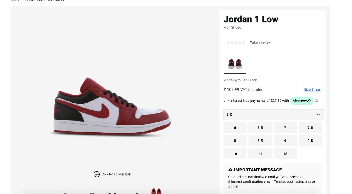 thesolerestocks's tweet photo. Ad: The Jordan 1 Low Chicago is LIVE at Foot Locker!

Link > https://t.co/O2vKTNSWcF https://t.co/IoIOQ48W34