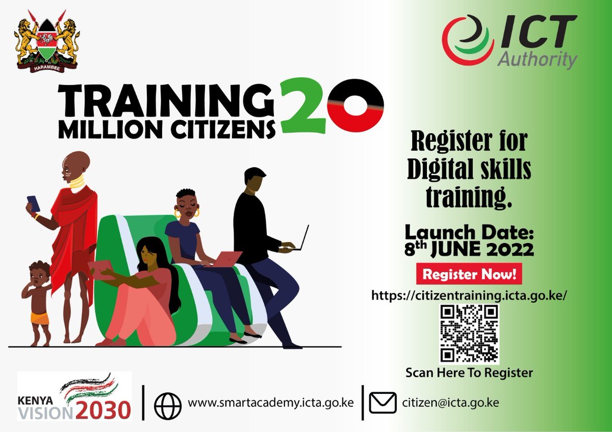 AjiraDigital's tweet image. The @ICTAuthorityKE &amp;amp; @MoICTKenya is this morning launching a new initiative that aims to train 20 million Kenyans on digital skills. The new program will help in transforming our country into a digital economy
#KodrisAfricaLaunch
#DemocratizingCoding
#ICT4Education