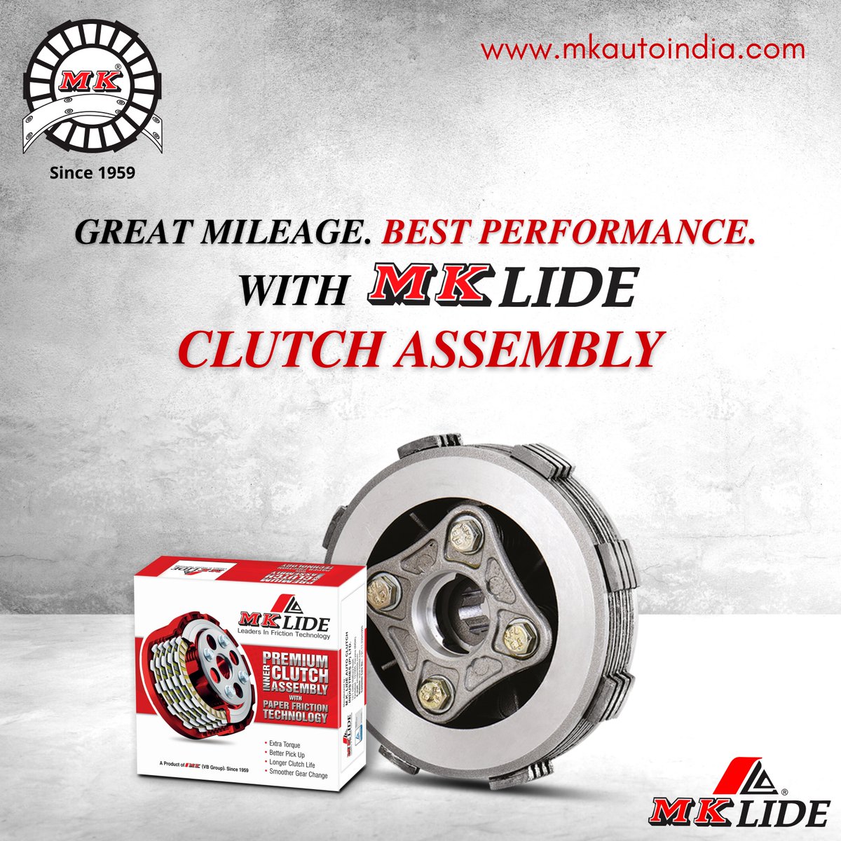MKAutoIndia's tweet photo. MK Lide gives you only the best with our well-tested and perfectly assembled #FrictionTechnology products. 

https://t.co/AFQTn65Pvs
info@mkautoindia.com
+91-7290010940

#MKAuto #MKLide #OEMQuality #ClutchParts #ClutchAssembly #automobileindustry #automobilesector https://t.co/LxcpmJrMWm