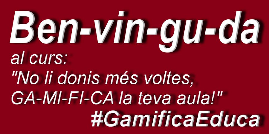 JosebaZuLu's tweet photo. Bon dia, avui comença el #CursOnline de #gamificació:
➡️“No li donis més voltes, #gamifica la teva aula”
Curs de l'@idp_iceub+@4ForEduca per al #professorat #xtec de #FormacióProfessional.
Ànims, bon curs per a tots els participants!
#GamificaLaTevaAula
#GamificaEduca
Som-hi!! https://t.co/6Jhu99k2vM
