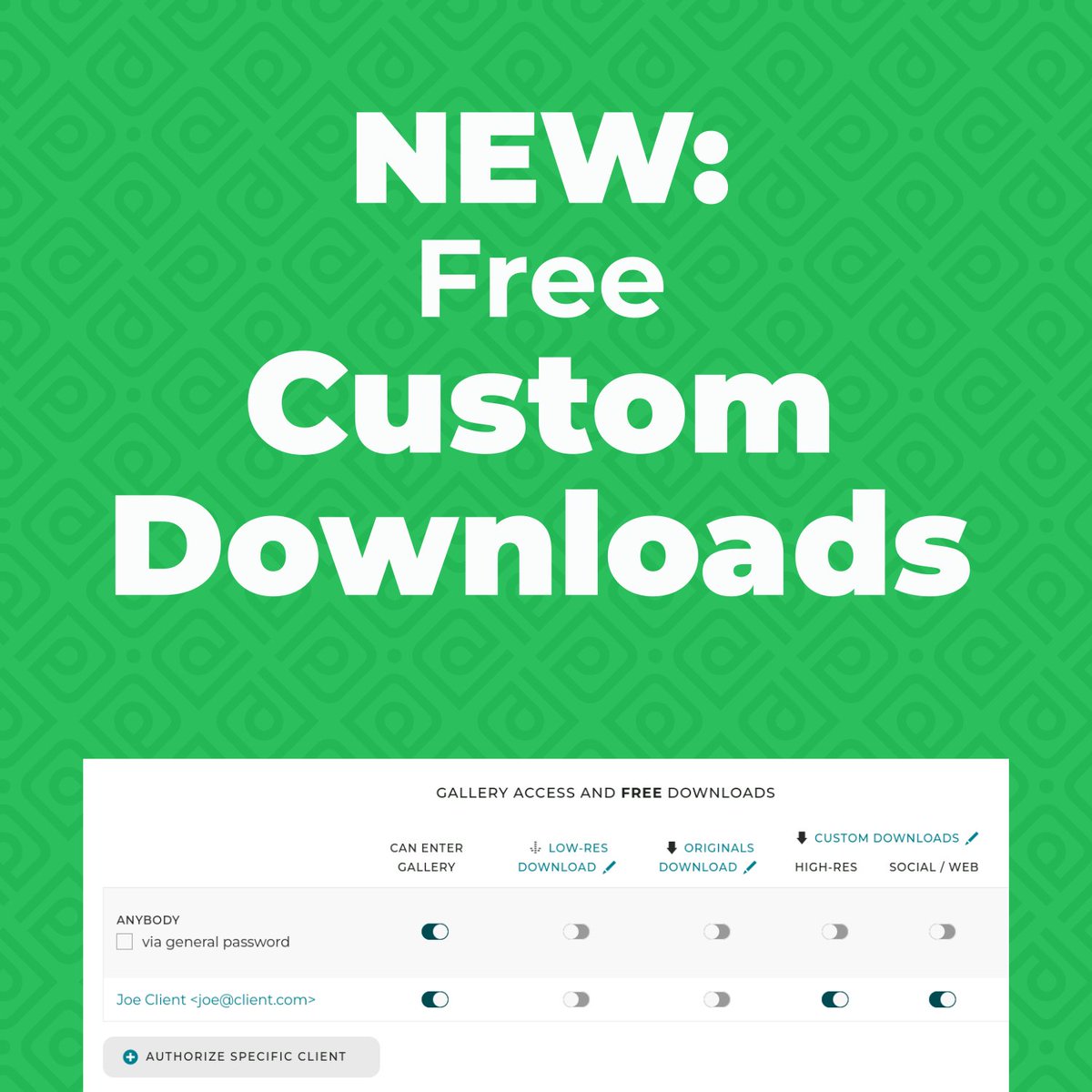 It’s new feature day! We’ve added the ability to specify precisely what kind of files your clients can download freely from your
galleries. photodeck.com/blog/free-down…