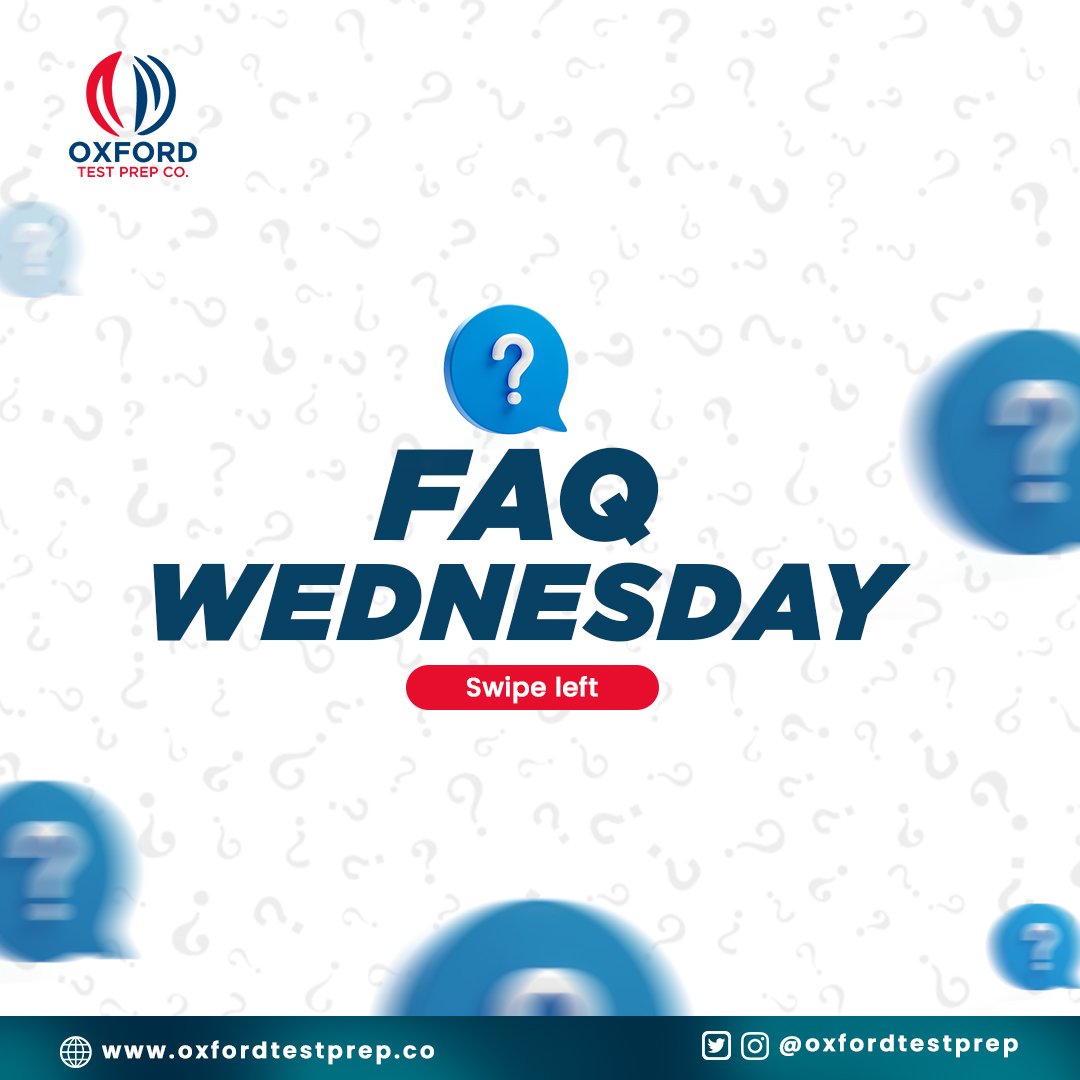 OxfordTestPrep's tweet photo. FAQ WEDNESDAY

1/2
#FAQ #Wednesday #studyabroad #AcademicTwitter #japa #migratewithus #BSC https://t.co/nwBd5A4V5K