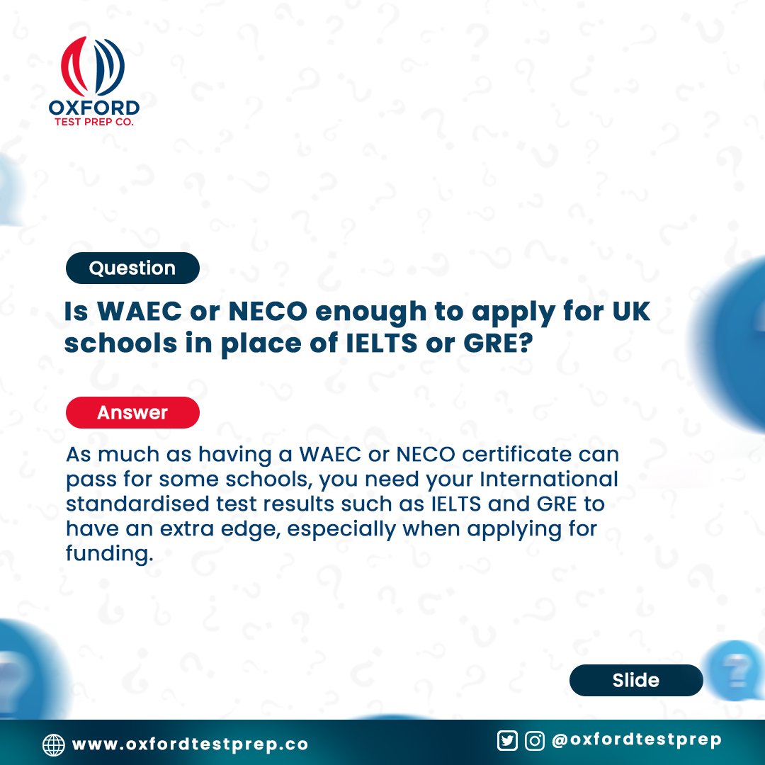 OxfordTestPrep's tweet photo. FAQ WEDNESDAY

1/2
#FAQ #Wednesday #studyabroad #AcademicTwitter #japa #migratewithus #BSC https://t.co/nwBd5A4V5K