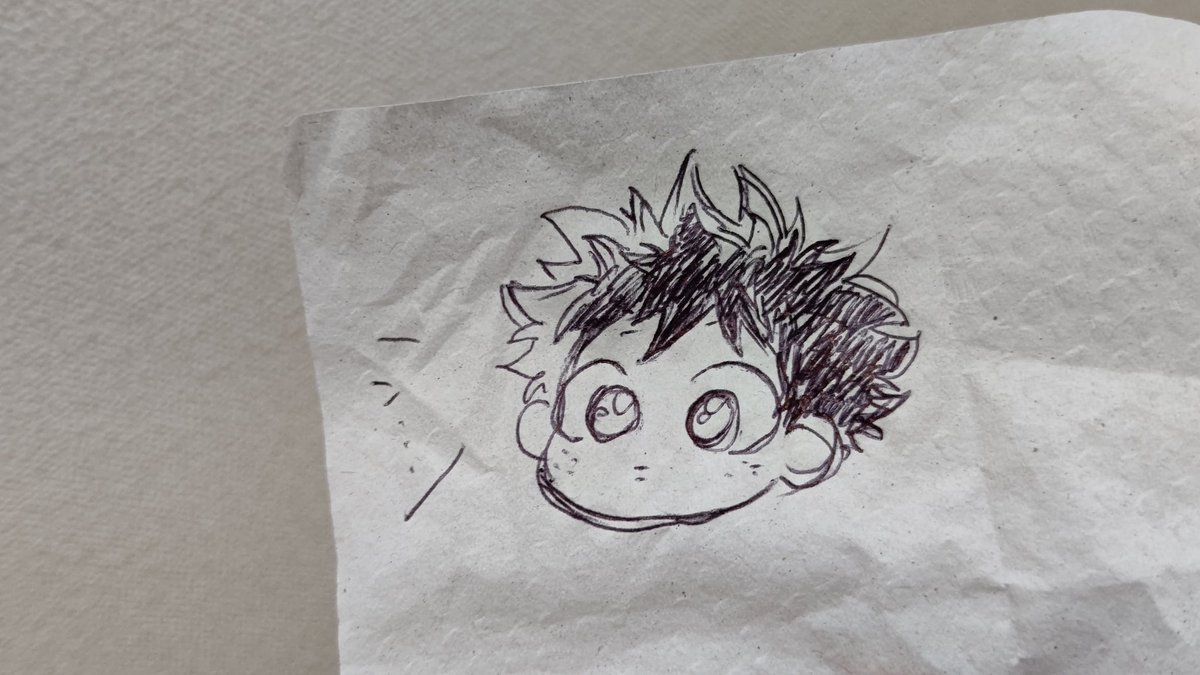 こんならくがきなのにクシャクシャにして捨てるには胸がくるしいくらい愛着がわいてしまいパチリ… 
