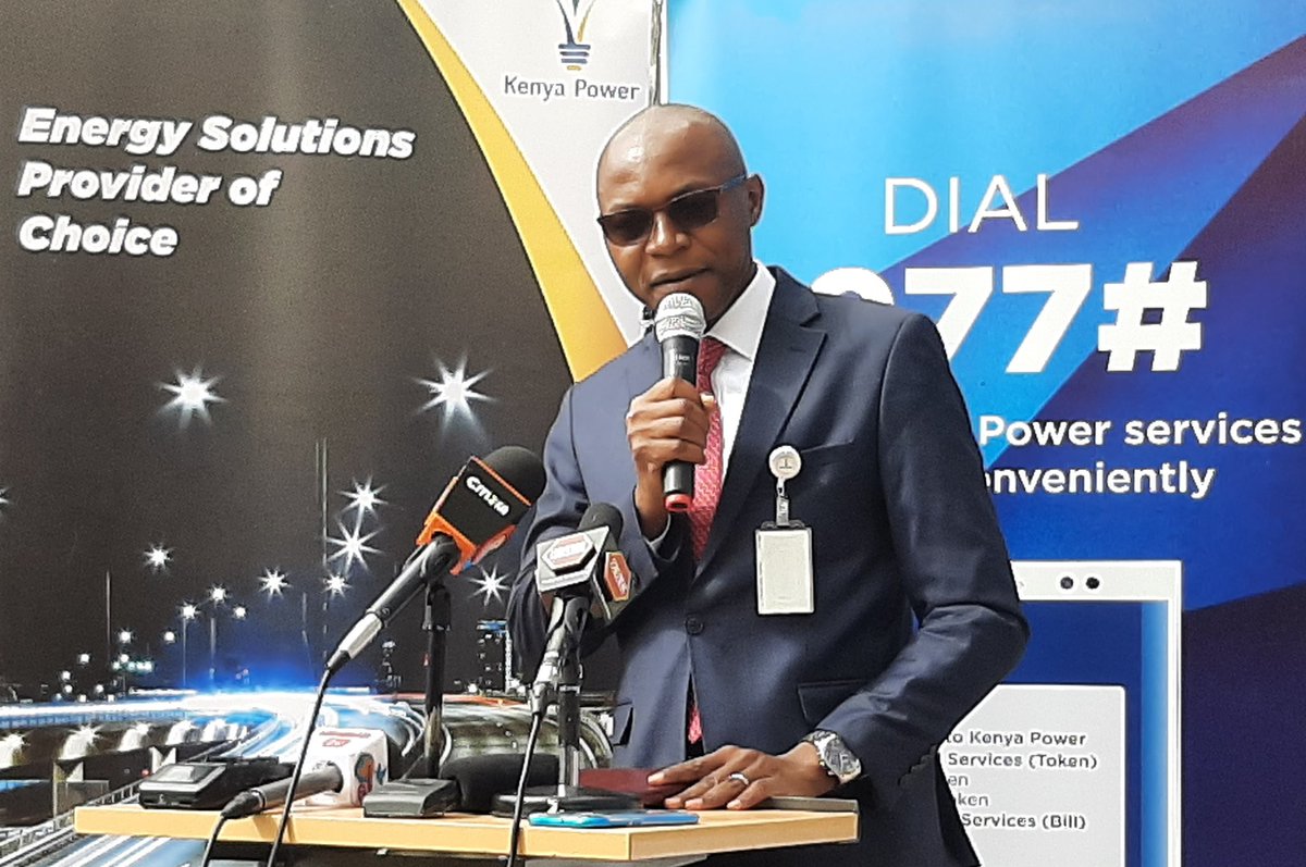 KenyaPower's tweet photo. Acting General Manager Infrastructure Development Eng. Kennedy Owino speaking during the #LiveLineLab launch at Ruaraka. https://t.co/uWH1f5nJLn