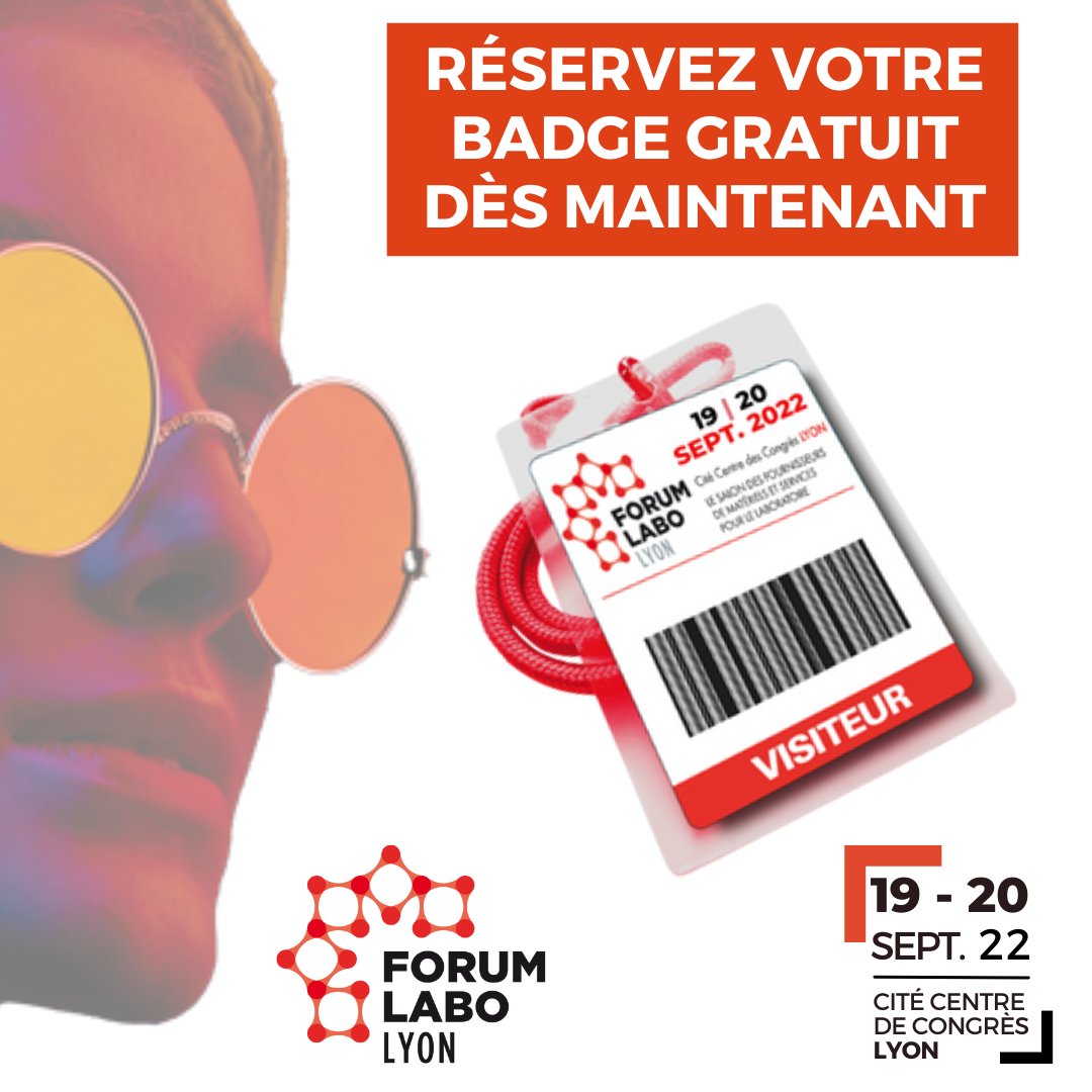 📢 Tous à FORUM LABO LYON, les 19 et 20 septembre. Plus de 200 exposants viendront proposer leurs produits, équipements aux laboratoires privés et publics, universitaires, scientifiques et acheteurs.
Demandez votre badge gratuit ici : bit.ly/3Q1azB4