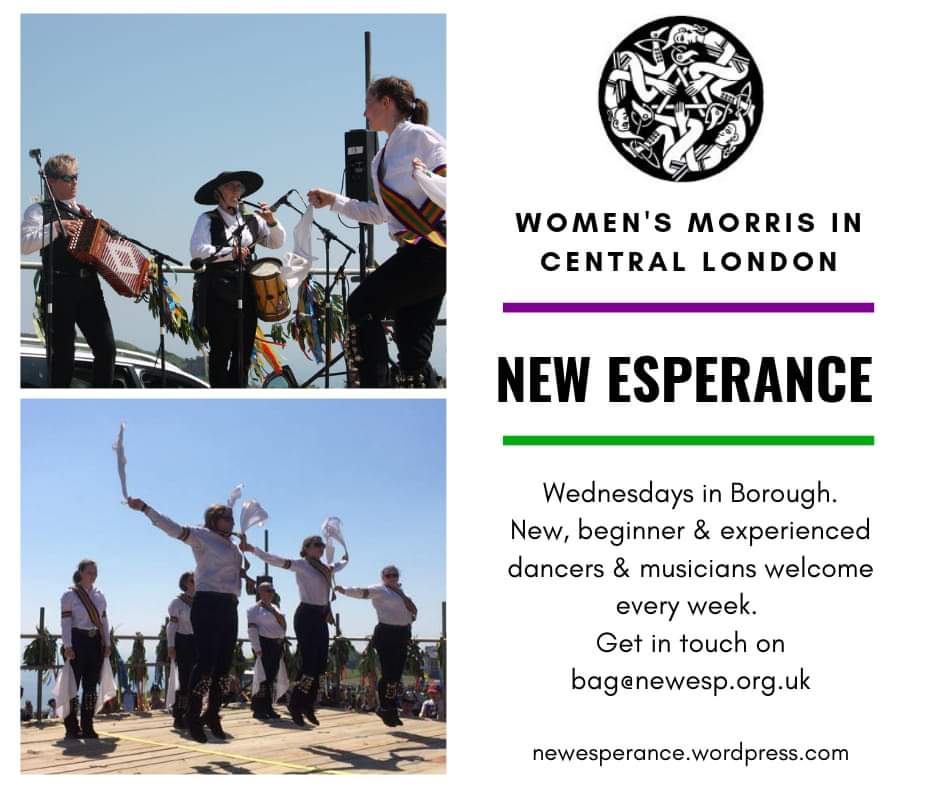 We're going back to basics for the next few weeks, learning steps and dances from the beginning. If you've ever wanted to try Morris it's the perfect time to try!

Come join us at 7.30pm on Wednesdays at Queensborough Community Centre. Nearest tube Borough

#morrisdancing