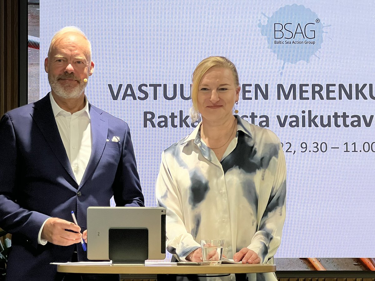 Hyvää maailman merien päivää.  Osuvasti @BSAG_ on juuri tänään vastuullisen  merenkulun teemalla liikkeellä, ratkaisuista vaikuttavuuteen. #itämerensuojelu