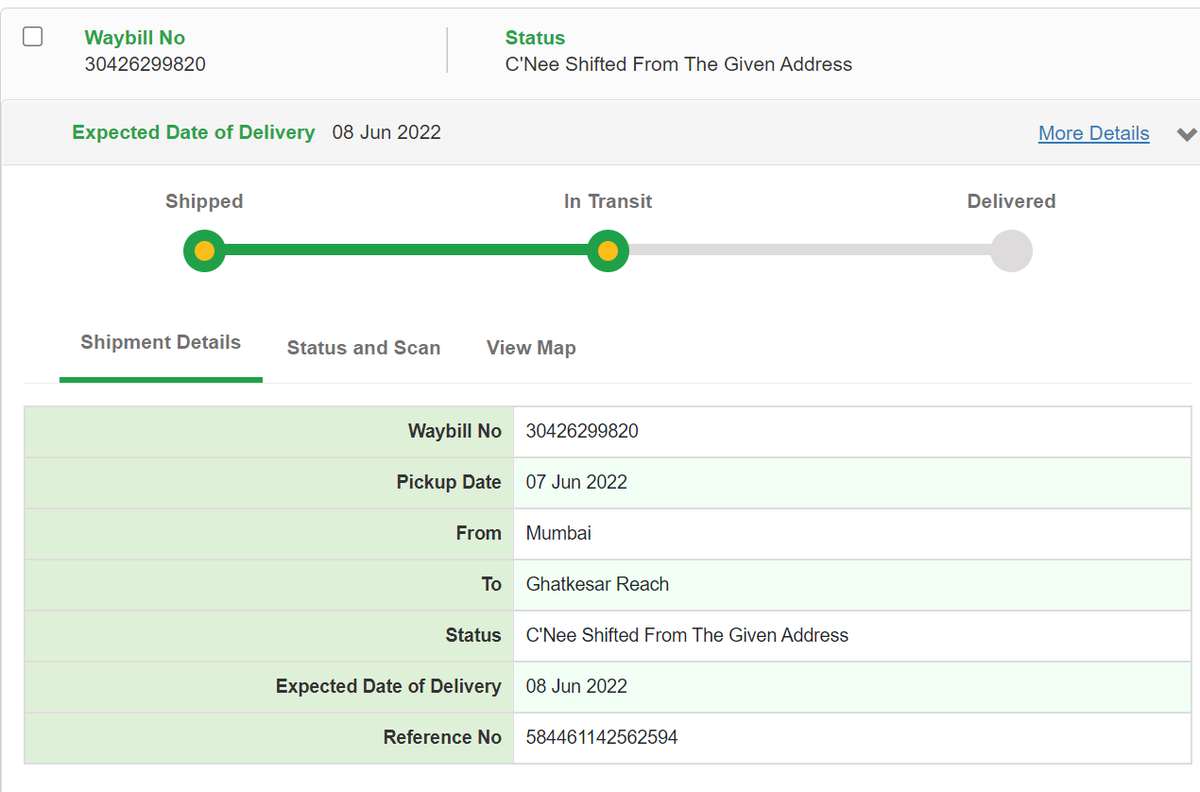 vanhsiav's tweet photo. @BlueDart_ 
I've written a mail asking for a redirection as I'm not available at the location, no response from CC and even after talking to delivery boy and his manager they attempted delivery!Waste of resources nd now my package will go back,pathetic!
Can you redirect or not? https://t.co/xWT1GmvVUg